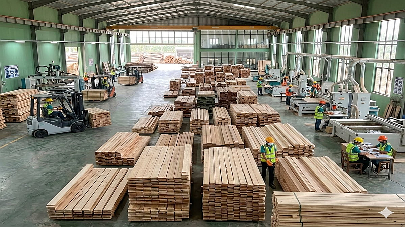 wood materials factory warehouse